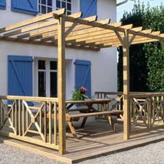 Pergola Bois a adosser